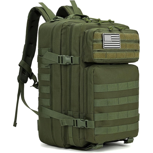 Hiking Backpack 45L Camouflage Army Backpack Military Tactical Assault Molle Backpack Hunting Trekking Backpack Waterproof Bug Out Bag, 13, One Size