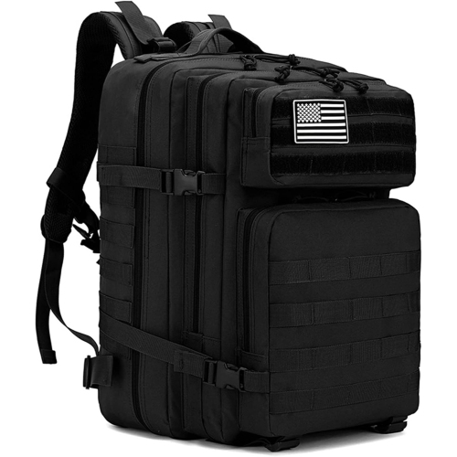 Hiking Backpack 45L Camouflage Army Backpack Military Tactical Assault Molle Backpack Hunting Trekking Backpack Waterproof Bug Out Bag, 13, One Size