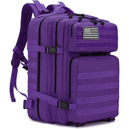 Hiking Backpack 45L Camouflage Army Backpack Military Tactical Assault Molle Backpack Hunting Trekking Backpack Waterproof Bug Out Bag, 13, One Size