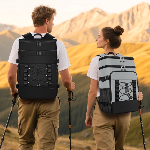 Cooler Backpack - 40 Cans Insulated Backpack Cooler for Men & Women, Portable 2 Leak Proof Compartments Coolers Bag for Beach Travel Picnic Lunch