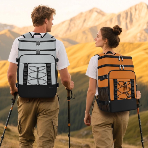 Cooler Backpack - 40 Cans Insulated Backpack Cooler for Men & Women, Portable 2 Leak Proof Compartments Coolers Bag for Beach Travel Picnic Lunch