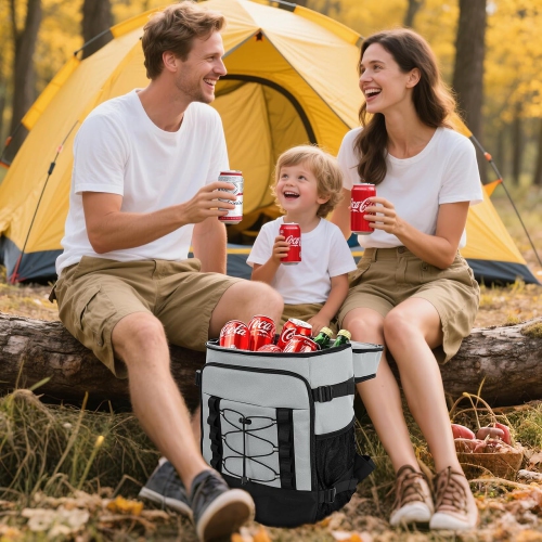 Cooler Backpack - 40 Cans Insulated Backpack Cooler for Men & Women, Portable 2 Leak Proof Compartments Coolers Bag for Beach Travel Picnic Lunch