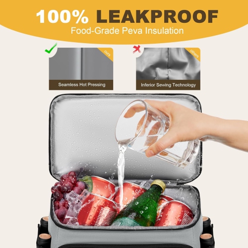 Cooler Backpack - 40 Cans Insulated Backpack Cooler for Men & Women, Portable 2 Leak Proof Compartments Coolers Bag for Beach Travel Picnic Lunch