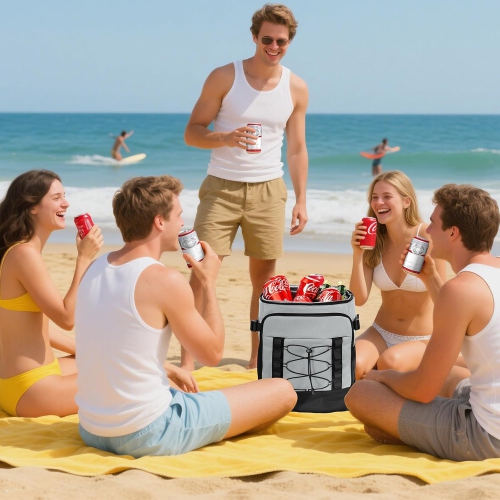 Cooler Backpack - 40 Cans Insulated Backpack Cooler for Men & Women, Portable 2 Leak Proof Compartments Coolers Bag for Beach Travel Picnic Lunch