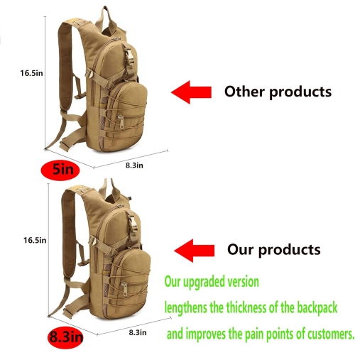 Military Molle Tactical Backpack,Outdoor Travel 15L Waterproof Oxford MOLLE Army Backpack, Breathable daypack Bag for Climbing Trekking Hiking