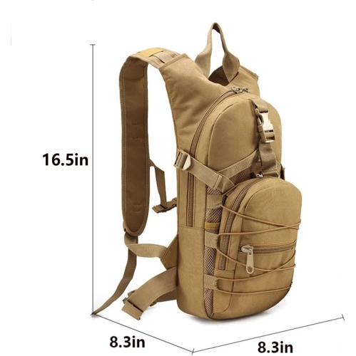 Sac à dos militaire Molle Tactical, 15 L sac à dos de voyage imperméable Oxford MOLLE Army, sac de jour perméable à l'air pour escalade de