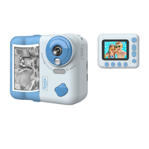 Kids Instant Camera Digital Camera with Instant Print, 10x Zoom, 12MP Pixels, Toy Gift - Blue