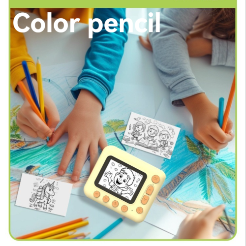 Kids Instant Camera Digital Camera with Instant Print, 10x Zoom, 12MP Pixels, Toy Gift - Green