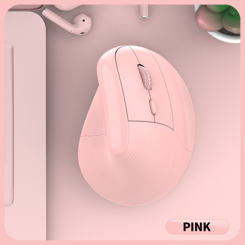 GREEN SCENIC  Wireless Bluetooth Mouse - Dual Mode (Bluetooth/2.4G), 5 Dpi Settings, Quiet Click, USB-C Rechargeable, Ergonomic Vertical Mouse (Pink)