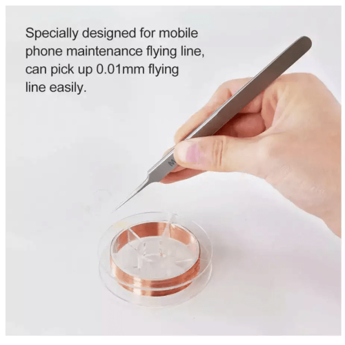 Replacement Micro Soldering Straight Ultra-Fine Tip Tweezer Non-Magnetic ESD Safe (Meta Online)