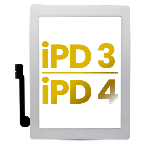 ESOURCE PARTS  Replacement Digitizer Compatible for Ipad 3 / 4 (White)