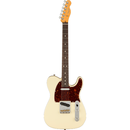 Guitare électrique American Professional II Telecaster MD, touche en palissandre, blanc olympique avec étui de Fender - Voir description.