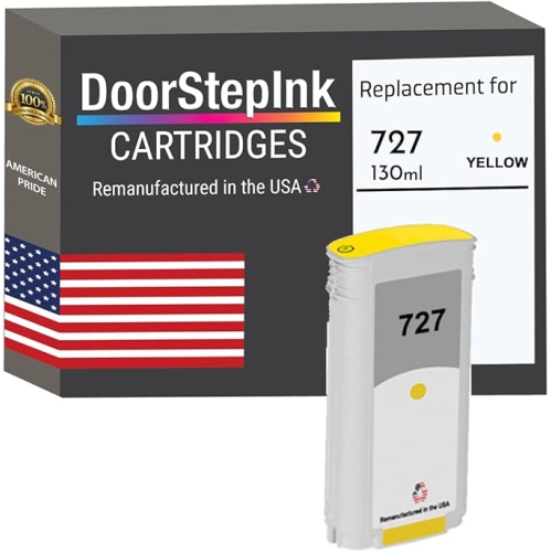 Marque DoorStepInk pour HP 727 130&nbsp;mL Jaune réusiné aux États-Unis