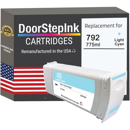 DoorStepInk Brand for HP 792 775mL Light Cyan Remanufactured in the USA Ink Cartridge