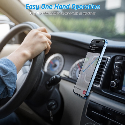 W Magnetic Phone Car Mount, [2 Pack] Universal Air Vent Magnetic Phone Car Mount Phone Holder, for Cell Phones and Mini Tablets with Fast Swift-Snap