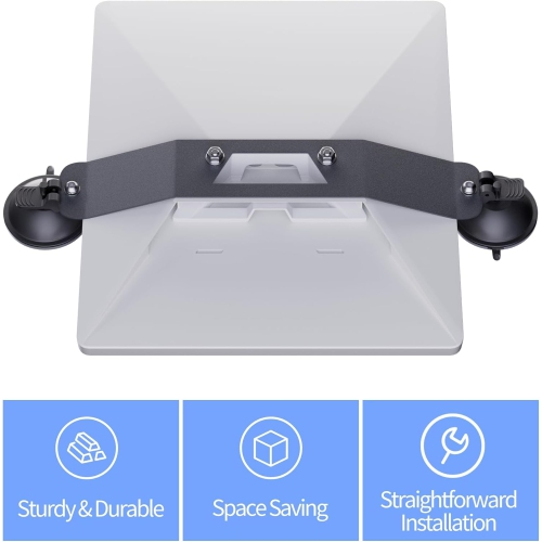 E Starlink Mini Mount, Suction Cup & Sunroof Mount, Metal Frame, Gray, Vehicle Surface Mount