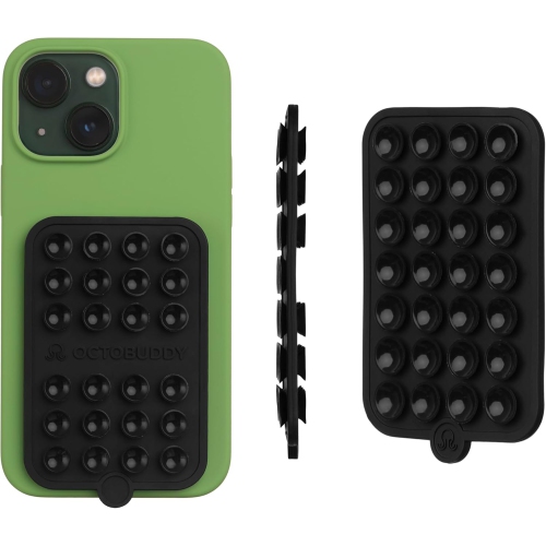 O - Silicone Double-Sided Suction Phone Case Detachable Mount - Hands-Free, Strong Grip Holder for Selfies & Videos - iPhone & Android Compatible -