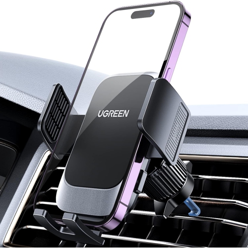 U Universal Car Phone Holder, Vent Car Phone Mount Holder Thick Case Friendly, 1s Release and Lock, Cell Phone Holder Car with Stable Hook Compatible