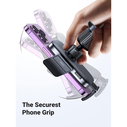 U Universal Car Phone Holder, Vent Car Phone Mount Holder Thick Case Friendly, 1s Release and Lock, Cell Phone Holder Car with Stable Hook Compatible