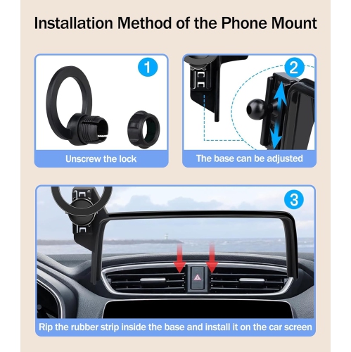 T Custom Fit Car Phone Mount for Honda CR-V 2017-2022 Designed Specifically for 5/7 Inch Screen Dashboard MagSafe Compatible Clip-On Phone Holder