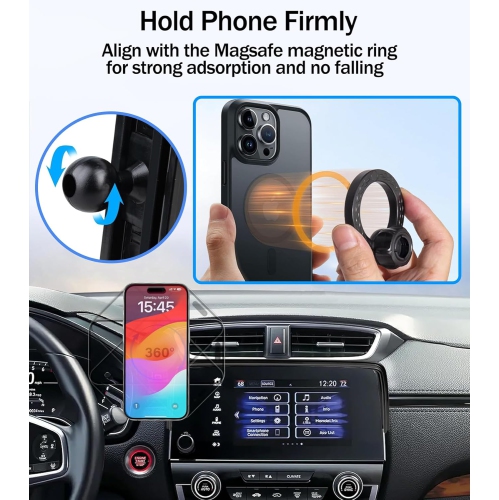 T Custom Fit Car Phone Mount for Honda CR-V 2017-2022 Designed Specifically for 5/7 Inch Screen Dashboard MagSafe Compatible Clip-On Phone Holder