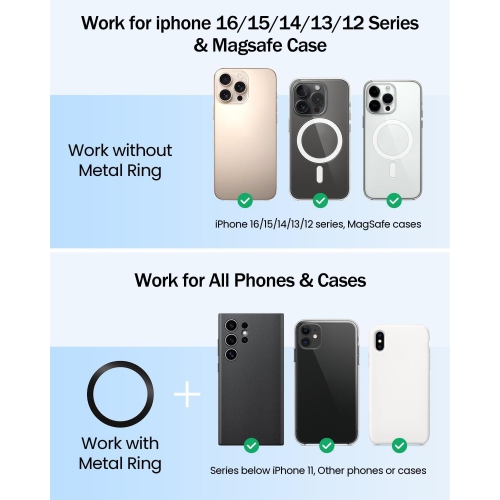 T Custom Fit Car Phone Mount for Honda CR-V 2017-2022 Designed Specifically for 5/7 Inch Screen Dashboard MagSafe Compatible Clip-On Phone Holder