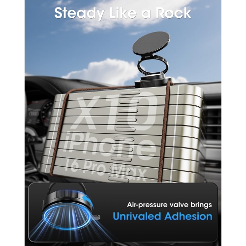 K 2025 Upgraded Car Phone Holder for Magsafe, 360° Adjustable 2500gf Strong Magnetic Phone Holder for Your Car, Hands Free Suction Cup Cell Phone