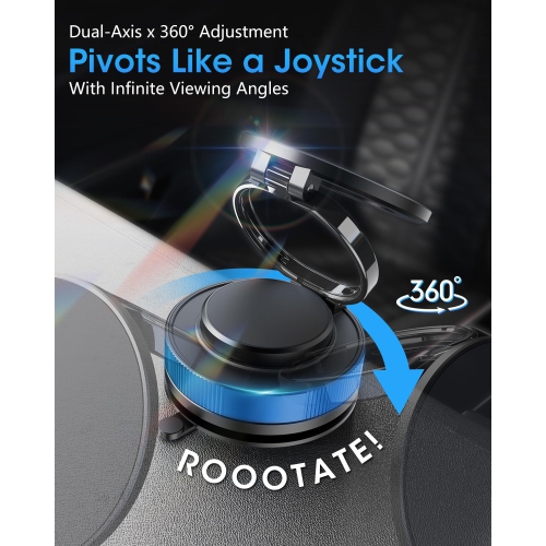 K 2025 Upgraded Car Phone Holder for Magsafe, 360° Adjustable 2500gf Strong Magnetic Phone Holder for Your Car, Hands Free Suction Cup Cell Phone