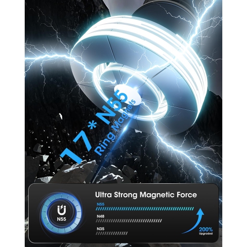 K 2025 Upgraded Car Phone Holder for Magsafe, 360° Adjustable 2500gf Strong Magnetic Phone Holder for Your Car, Hands Free Suction Cup Cell Phone