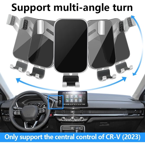LUNQIN Car Phone Holder for Honda CRV CR-V 2023 2024 2025 and Honda CR-V Hybrid 2023 2024 2025 Auto Interior Accessories Best Cell Phones Mount