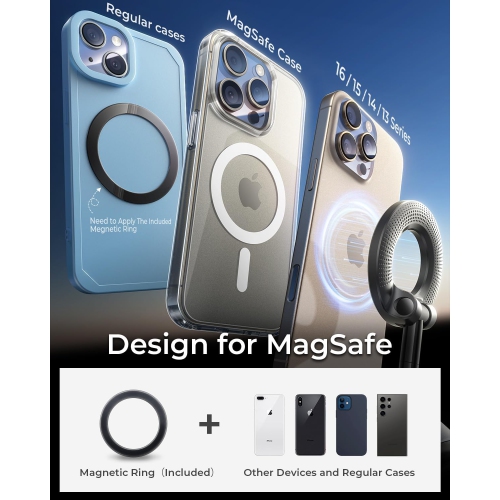 M 2025 Upgraded Magsafe Car Mount Vacuum Suction Magnetic Phone Holder Car, 360° Foldable Adjustable Suction Cup Phone Stand [89+LBS Suction & 2800gf