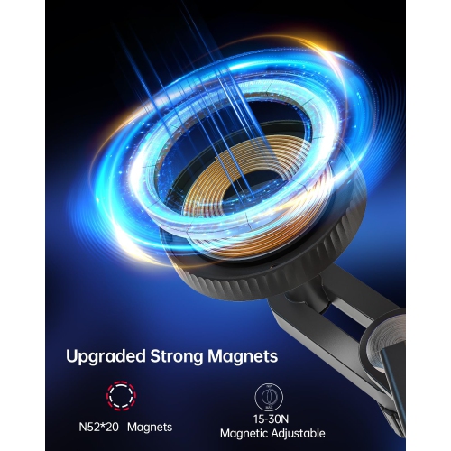 A for Magsafe Tesla Phone Mount, No Adhesive Required, Magnetic Power Adjustable Car Mount for Model Y/3 Screen, Model y Accessories 2026 Tesla Phone