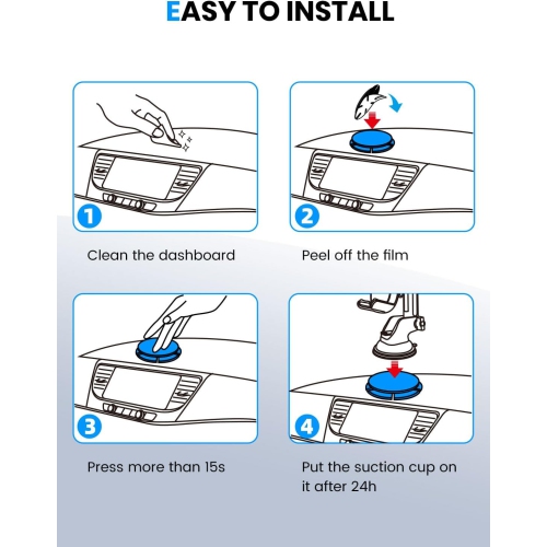 e Sticky Pad for Car Dashboard, for Suction Cup Phone Mount, 3M Adhesive Pad [Diameter: 3.1] Dash Mount Disk for iPhone/iPad/Tablet/GPS Holder