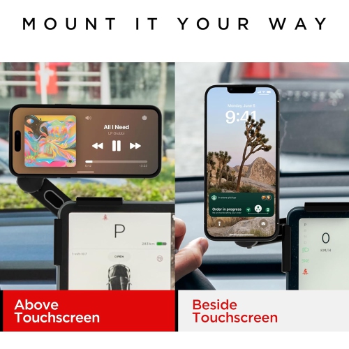 C Magnetic Phone Mount for Tesla Monitor - Tesla Model 3/Y X/S Accessories for All Cell Phones - Strong Magnetic Hold Phone Mount - Phone Holder Mag