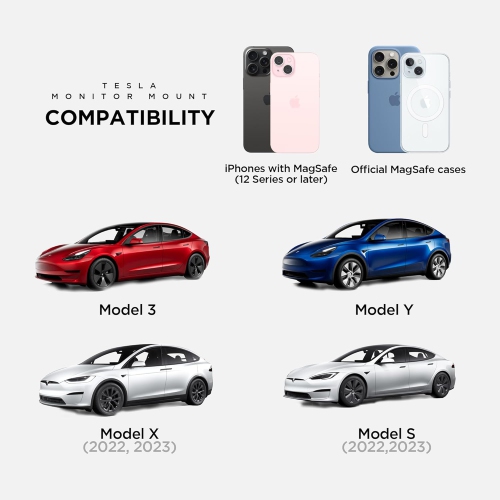 C Magnetic Phone Mount for Tesla Monitor - Tesla Model 3/Y X/S Accessories for All Cell Phones - Strong Magnetic Hold Phone Mount - Phone Holder Mag