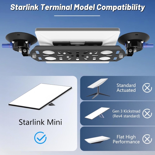 Adjustable Starlink Mini Mount, Starlink Mini Car Mount with Suction Cup, Starlink Mini Sunroof Suction Cup Mount, Starlink Mini Mounting Kit,