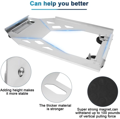 Starlink Gen 3 Flat Mount Kit, Stainless Steel Starlink Standard Dish Magnetic Quick Release Roof Mount Kit for RV, Vans, Boat, Truck