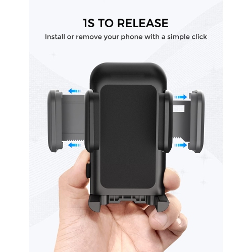 V CD Slot Phone Holder for Car, 360° Rotation CD Slot Car Phone Mount, Easy One Touch CD Slot Cell Phone Holder Compatible with iPhone, Samsung, LG,