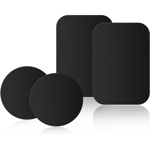 Metal Plate, 4 Pack Universal Mount Metal Plate with Adhesive for Magnetic Car Mount Cell Phone Holder, 2 Rectangular and 2 Round