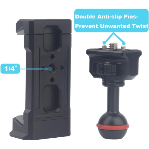 Rigdacne 20mm Ball Dash Mount Cell Phone Holder for Bulletpoint Mounting Solutions, Compatible with Tackform Bullet Point Dash Mount Arms -20mm