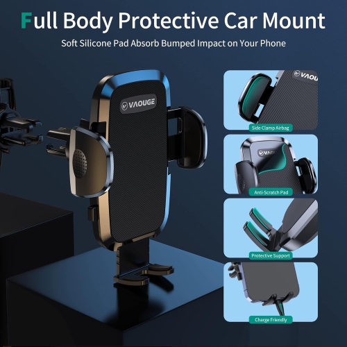 Car Phone Holder Mount, Upgraded 3 in 1 Phone Holder for Your Car Phone Mount Windshield Dashboard & Air Vent Hands Free Automobile Cell Phone