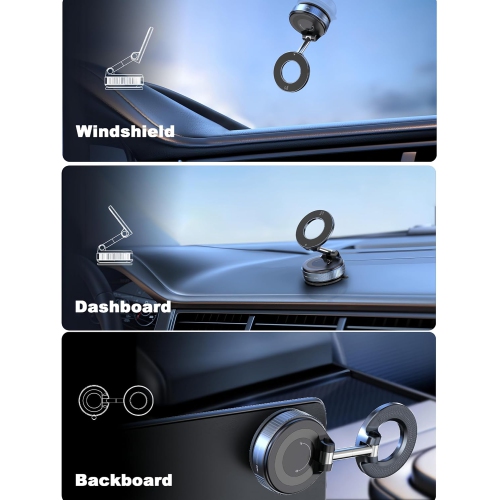 s Upgraded 360° Nano Gel Vacuum Magnetic Phone Holder, Car Phone Holder for Magsafe[108+LBS Strongest Suction & 3000gf Strongest Magnetic], Suction