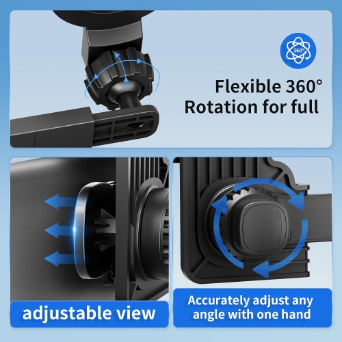 T Magnetic Phone Mount for Tesla Model Y Juniper Model 3 Highland Cybertruck for MagSafe(Strongest Magnet Power) Screen Phone Mount for Tesla Model