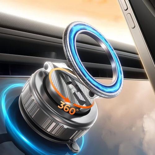 OECECA  2025 Upgraded Magnetic Car Phone Holder, Ultra Vacuum Suction Cup Magnetic Car Phone Holder, 360° Adjustable Foldable Car Phone Mount