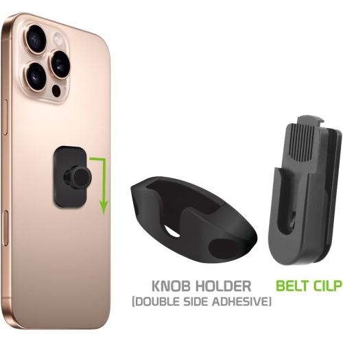 C Universal Swivel Belt Clip for Car Mount, Go Pro Mount, GPS, Walkie-Talkie Compatible with Apple iPhones, Samsung Galaxy Smartphones, Google Pixel,