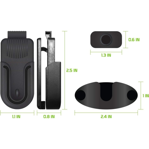 C Universal Swivel Belt Clip for Car Mount, Go Pro Mount, GPS, Walkie-Talkie Compatible with Apple iPhones, Samsung Galaxy Smartphones, Google Pixel,