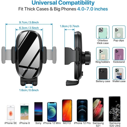 M Universal Cup Phone Holder for Car, [Upgraded Version] Adjustable Long Neck Car Cup Holder Phone Mount Cradle Friendly Compatible with iPhone