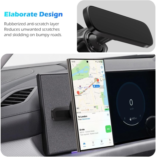 A Magnetic Car Phone Holder Mount for 2025 Hyundai Tucson SEL Convenience/Tucson N Line/ 2025 2024 Santa FE Hybrid SEL, Attaches to Metallic