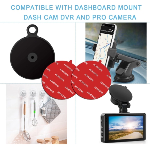 4 Pack 2.76(70mm) Very High Bond Sticky Adhesive Replacement,Circle Double Sided Pads Gule for Dashboard/Windshield Suction Cup Phone Holder Car DVR