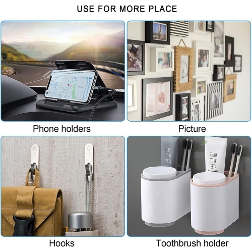 4 Pack 2.76(70mm) Very High Bond Sticky Adhesive Replacement,Circle Double Sided Pads Gule for Dashboard/Windshield Suction Cup Phone Holder Car DVR